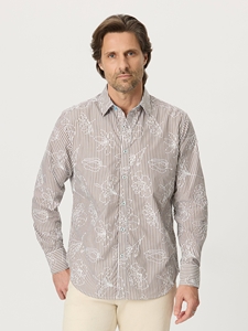 Brown Darien Long Sleeve Button Down Men's Shirt | Robert Graham Long Sleeves Shirts Collection | Sam's Tailoring Fine Men Clothing