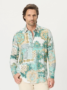 Multi Fairbank Long Sleeve Button Down Men's Shirt | Robert Graham Long Sleeves Shirts Collection | Sam's Tailoring Fine Men Clothing