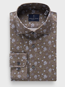 Green Premium Quality Full Button Jersey Knit Men Shirt | Emanuel Berg Casual Shirts Collection | Sam's Tailoring Fine Men Clothing