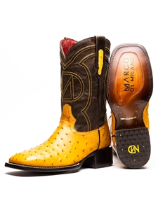 Buttercup Genuine Ostrich Skin Men's Cowboy Boot | Western Boots Collection | Sam's Tailoring Fine Men's Clothing