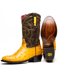 Buttercup Ostrich Skin Vamp Men's Cowboy Boot | Western Boots Collection | Sam's Tailoring Fine Men's Clothing