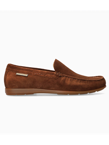 Brown Velours Lining Nubuck Men's Slip On | Mephisto Slip On Collection | Sam's Tailoring Fine Men's Clothing