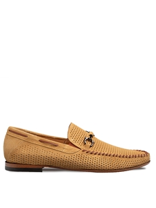 Camel Tarraco Perf Suede Men's Casual Moccasin | Mezlan Slip On Shoes Collection | Sam's Tailoring Fine Men's Clothing
