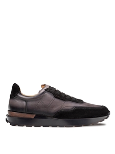 Black/Dark Grey Notting Suede/Calf Men's Sneaker | Mezlan Casual Shoes Collection | Sam's Tailoring Fine Men's Clothing