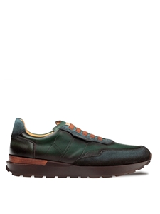 Forest/ Dark Forest Notting Suede/Calf Men's Sneaker | Mezlan Casual Shoes Collection | Sam's Tailoring Fine Men's Clothing