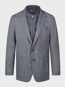 Charcoal Wool Flannel Stretch Twill 2-Button D-Constructed Soft Jacket  | Emanuel Berg Jackets Collection | Sam's Tailoring Fine Men Clothing