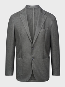 Dark Green Wool / Cashmere Twill 2-Button D-Constructed Soft Jacket  | Emanuel Berg Jackets Collection | Sam's Tailoring Fine Men Clothing