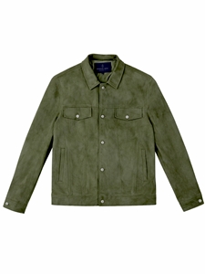 Khaki Performance Ultra Suede Jean Men Jacket  | Emanuel Berg Jackets Collection | Sam's Tailoring Fine Men Clothing