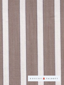 Robert Talbott Brown and White Satin Tape Stripe Custom Dress Shirt CS8120 - View All Shirts Custom Shirts | Sam's Tailoring Fine Men's Clothing