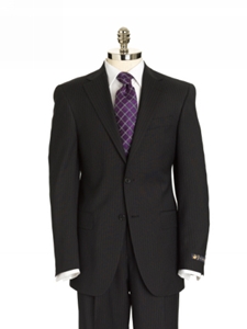 Hart Schaffner Marx Black Multi-Color Pinstripe Suit 174-181102-054 - Suits | Sam's Tailoring Fine Men's Clothing