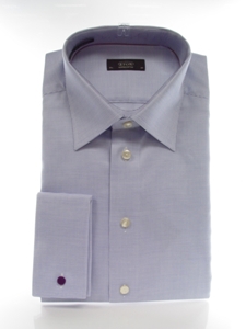 Double Cuffs: Blue Double Cuff Shirt - Eton of Sweden  |  SamsTailoring Clothing