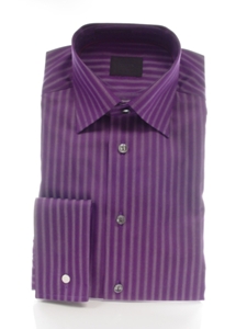 Double Cuffs: Purple Double Cuff Shirt - Eton of Sweden  |  SamsTailoring Clothing