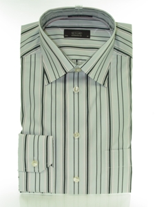 Classic Fit: White with Black Stripes Single Cuff Shirt - Eton of Sweden  |  SamsTailoring Clothing