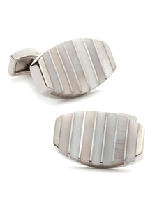 Tateossian London Pink Mother of Pearl Stripe Cufflinks CUF-0203 - Cufflinks | Sam's Tailoring Fine Men's Clothing