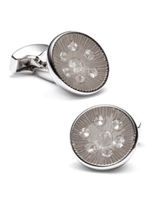 Tateossian London Grey Kaleidoscope Round Cufflinks BTS-9758 - Cufflinks | Sam's Tailoring Fine Men's Clothing