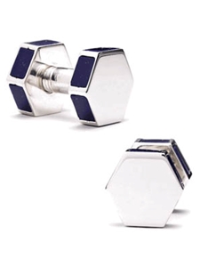 Tateossian London Lapis Boltscrew Cufflinks BTS-8682 - Cufflinks | Sam's Tailoring Fine Men's Clothing