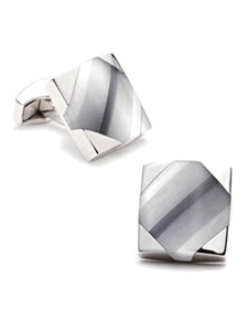 Tateossian London Black Tonal Rumbo Cufflinks CUF0561 - Cufflinks | Sam's Tailoring Fine Men's Clothing