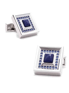 Tateossian London Blue Tile Square Cufflinks CUF0782 - Cufflinks | Sam's Tailoring Fine Men's Clothing