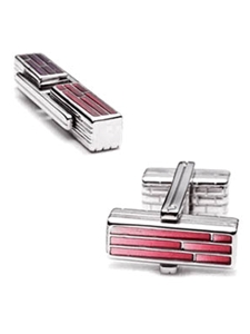 Tateossian London Pink Enamel Flip Bar Cufflinks BTS-9828 - Cufflinks | Sam's Tailoring Fine Men's Clothing