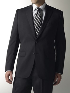 Hart Schaffner Marx Black Solid Suit 133750253182 - Suits | Sam's Tailoring Fine Men's Clothing