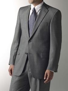 Hart Schaffner Marx Grey Tic-Weave Suit 133336817068 - Suits | Sam's Tailoring Fine Men's Clothing