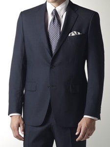 Hart Schaffner Marx Navy Solid Smart Suit 14338981656S - Suits | Sam's Tailoring Fine Men's Clothing