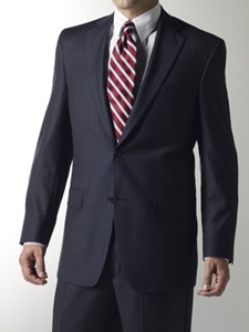 Hart Schaffner Marx Navy Blue Micro Stripe Suit 165427814068 - Suits | Sam's Tailoring Fine Men's Clothing