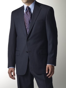 Hart Schaffner Marx Navy Bone Worsted Suit 195389308054 - Suits | Sam's Tailoring Fine Men's Clothing