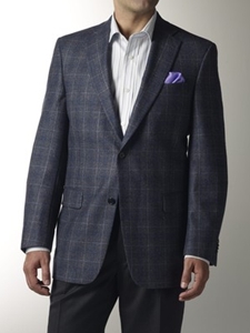 Hart Schaffner Marx Blue Windowpane Sportcoat 309879801740 - Sportcoats | Sam's Tailoring Fine Men's Clothing
