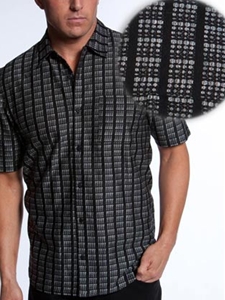 Pavings Short Sleeve Shirts Collection 05121B01 - Jhane Barnes | SamsTailoring | Fine Men's Clothing