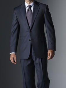 Hickey Freeman Tailored Clothing Blue Stripe Suit 005305020104 - Suits | Sam's Tailoring Fine Men's Clothing