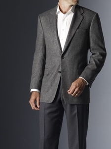 Hickey Freeman Black White Herringbone Sportcoat 005502004204 - Sportcoats | Sam's Tailoring Fine Men's Clothing