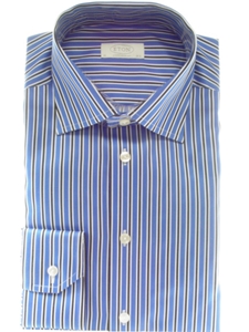 Contemporary Fit: Blue Stripes Single Cuff Shirt - Eton of Sweden  |  SamsTailoring Clothing