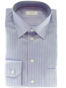 Classic Fit: Blue Stripes Single Cuff Shirt - Eton of Sweden  |  SamsTailoring Clothing