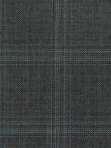 Hart Schaffner Marx Black and White Plaid with Light Blue Deco Custom Suit 610806 - Custom Suits | Sam's Tailoring Fine Men's Clothing