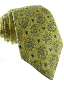 "Platinum" Yellow Gold Medallion Tie