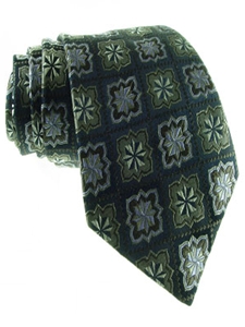 XMI Platinum Charcoal Medallion Tie A09715-CHARCOAL - Neckwear | Sam's Tailoring Fine Men's Clothing