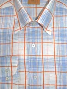 Robert Talbott Orange Sport Shirt LUM11135-88 - View All Shirts | Sam's Tailoring Fine Men's Clothing