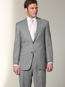 Hart Schaffner Marx Grey Stripe Suit 165423508068 - Suits | Sam's Tailoring Fine Men's Clothing