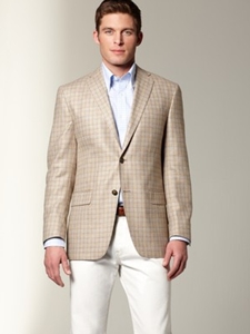 Hart Schaffner Marx Brown Windowpane Sportcoat 803420501326 - Sportcoats | Sam's Tailoring Fine Men's Clothing