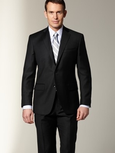 Hart Schaffner Marx Black Solid Suit 198389948183 - Suits | Sam's Tailoring Fine Men's Clothing