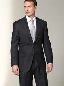 Hart Schaffner Marx Grey Stripe Suit 133345519068 - Suits | Sam's Tailoring Fine Men's Clothing