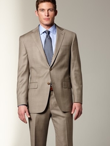 Hart Schaffner Marx Tan Plaid Suit 133336520183 - Suits | Sam's Tailoring Fine Men's Clothing
