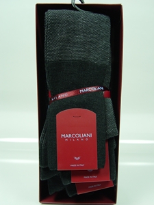 Extra Fine Merino Jacquard Birds Eye - Charcoal MAR0682L-004 - Socks Marcoliani  |  SamsTailoring  |  Fine Men's Clothing