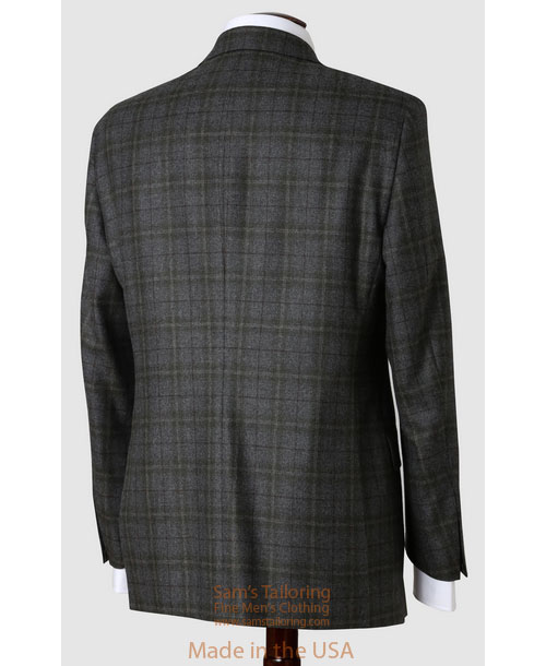 Hickey Freeman Tailored Mahogany Collection Green and Grey Plaid Sportcoat 035506006B04 Suits and Sportcoats from Sams Tailoring Fine Mens Clothing