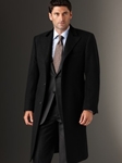 Hickey Freeman Modern Mahogany Collection Black Cashmere Overcoat 682015106001 - Sportscoat | Sam's Tailoring Fine Men's Clothing
