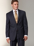 Hart Schaffner Marx Navy Melange-Light Blue Stripe Suit 423378068 - Suits | Sam's Tailoring Fine Men's Clothing
