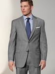 Hart Schaffner Marx Grey Windowpane Suit 424325068 - Suits | Sam's Tailoring Fine Men's Clothing