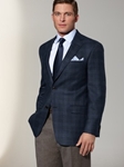 Hart Schaffner Marx Navy Melange Plaid Sportcoat 343305702/832 - Sportcoats | Sam's Tailoring Fine Men's Clothing