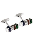 Tateossian London Multicoloured & Silver Rotating Square Cufflinks CL0485-Multicolored - Cufflinks | Sam's Tailoring Fine Men's Clothing